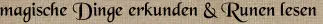 magische Dinge erkunden & Runen lesen