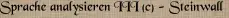 Sprache analysieren III (c) - Steinwall